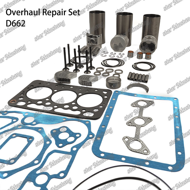 D662 Zestaw napraw remontowych Cylinder Liner Piston Kit Gasket Kit Valve Seat Guide Główne łożysko łożysko łożysko dla Kubota