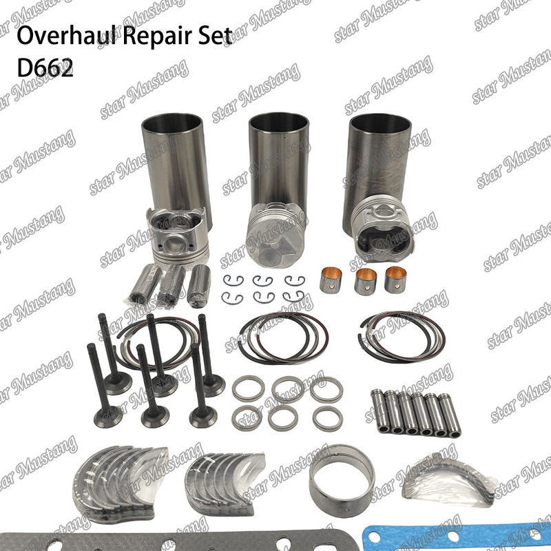 D662 Zestaw napraw remontowych Cylinder Liner Piston Kit Gasket Kit Valve Seat Guide Główne łożysko łożysko łożysko dla Kubota