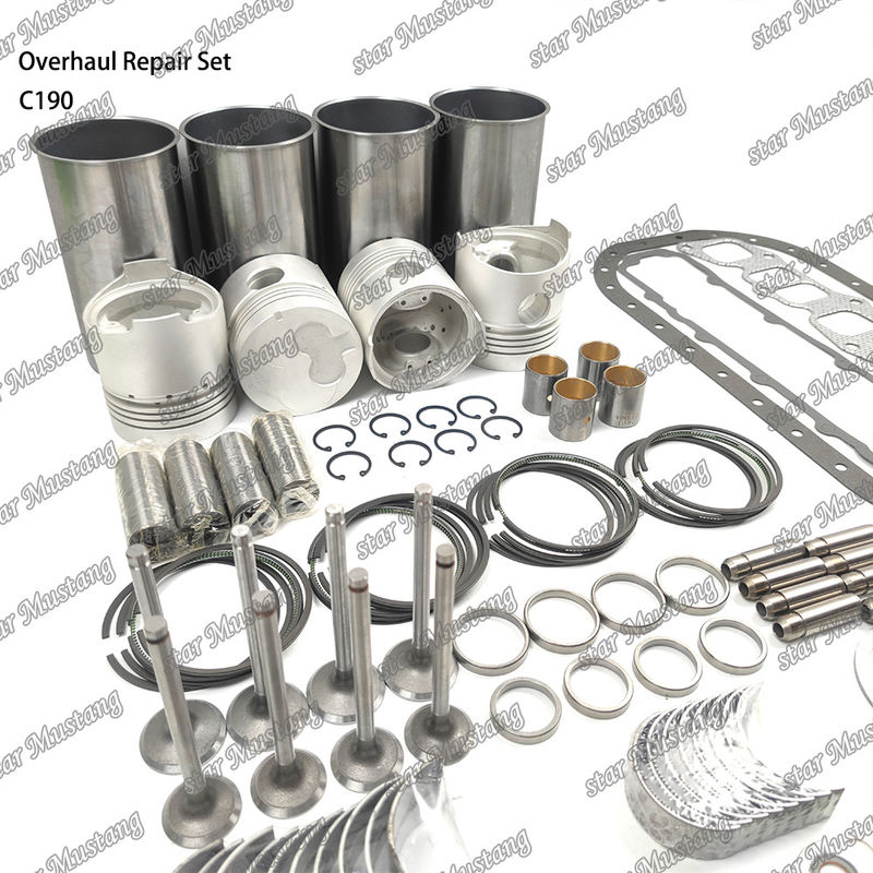 C190 Zestaw naprawy przeglądu Cylinder Liner Piston Kit Gasket Kit Valve Seat Guide Główne łożysko łożysko dla Isuzu