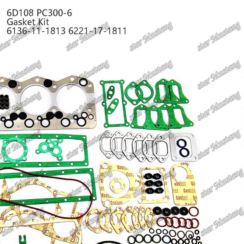 Kompletny zestaw uszczelnienia 6D108 PC300-6 6136-11-1813 6221-17-1811 Zestaw uszczelnienia dla części napraw Komatsu Diesel Engine