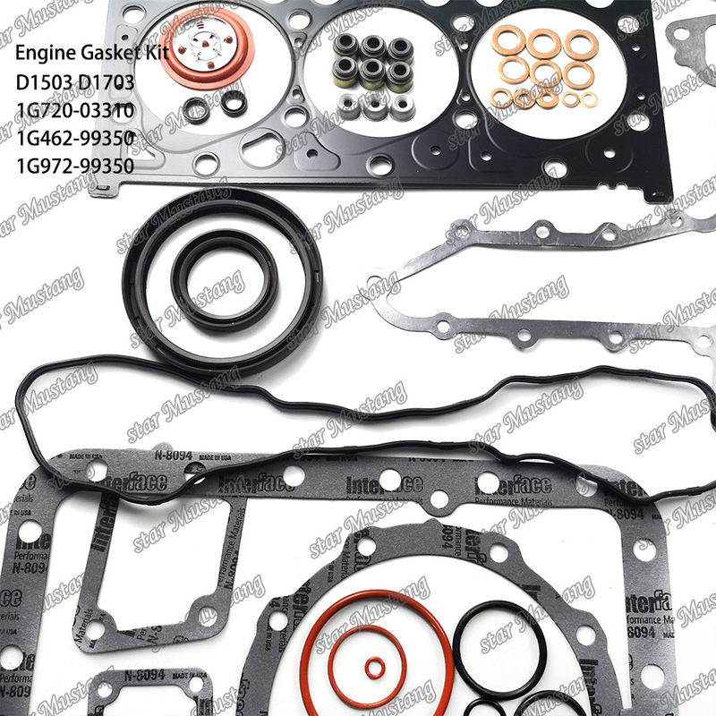 D1503 D1703 Całkowity zestaw uszczelnienia Metalu 1G720-03310 1G462-99350 1G972-99350 Nadaje się do Kubota