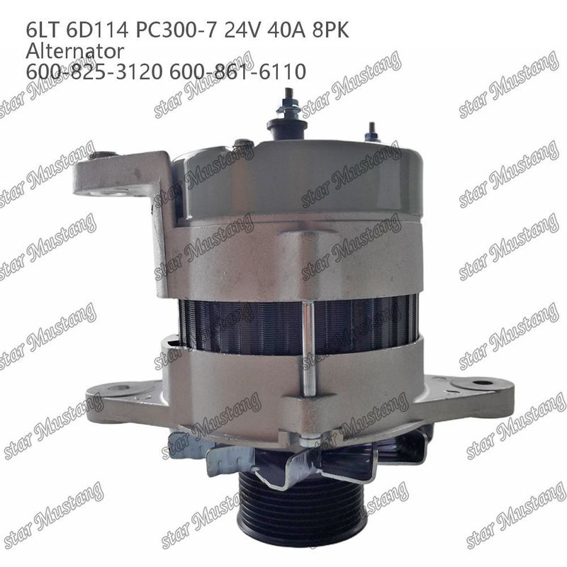 Alternator 6LT 6D114 PC300-7 24V 40A 8PK 600-825-3120 600-861-6110