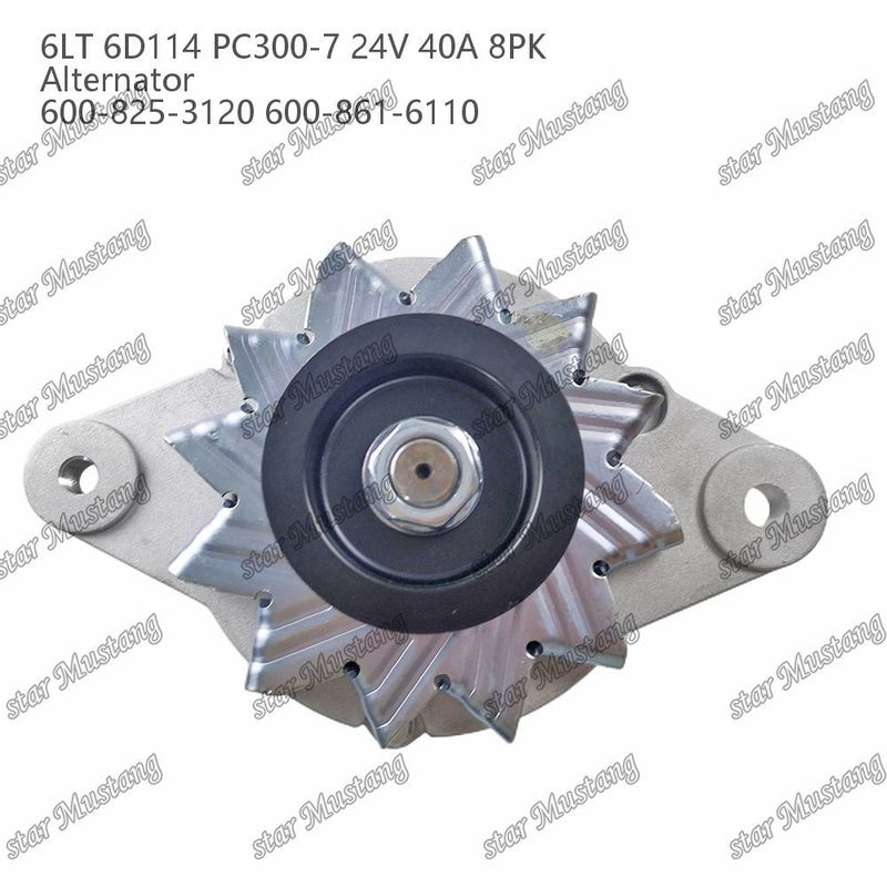 Alternator 6LT 6D114 PC300-7 24V 40A 8PK 600-825-3120 600-861-6110