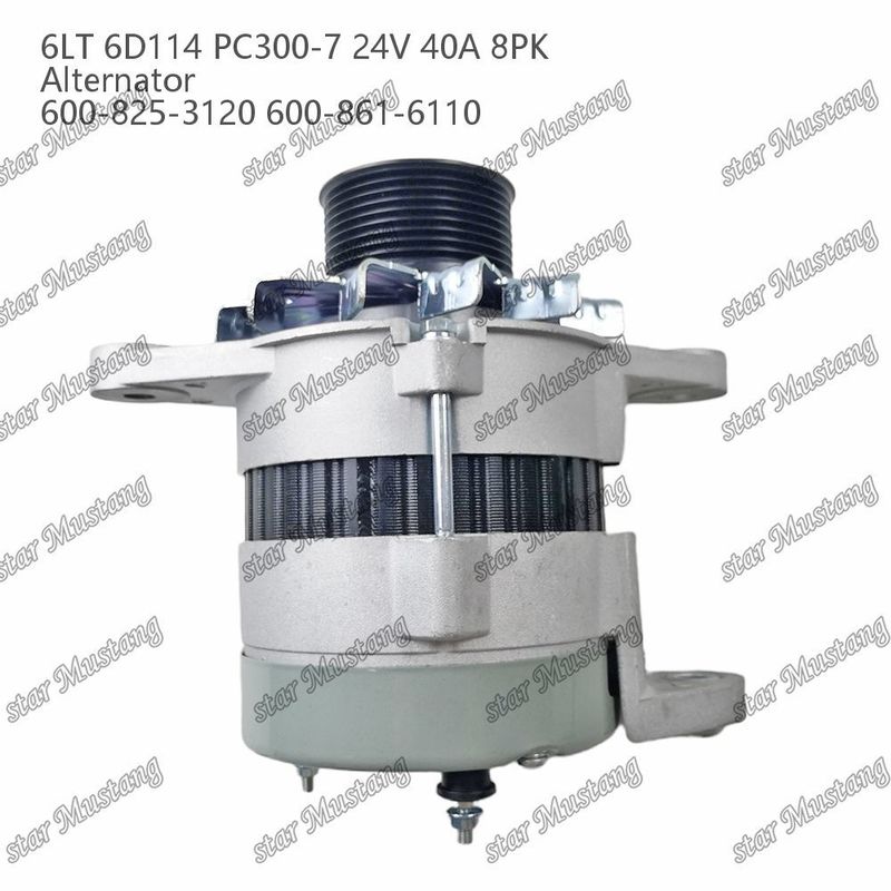 Alternator 6LT 6D114 PC300-7 24V 40A 8PK 600-825-3120 600-861-6110
