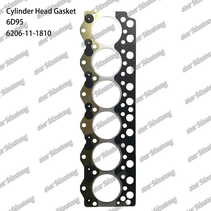 Gasketa głowicy cylindra 6D95 Metal 6206-11-1810 Do części zamiennych silników KUMATSU