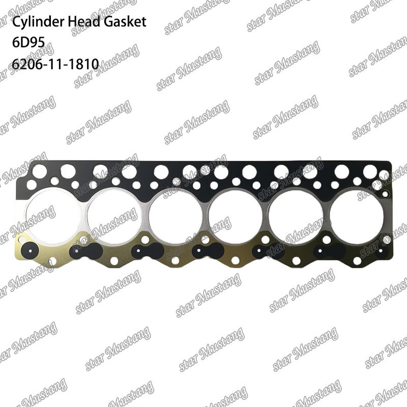 Gasketa głowicy cylindra 6D95 Metal 6206-11-1810 Do części zamiennych silników KUMATSU