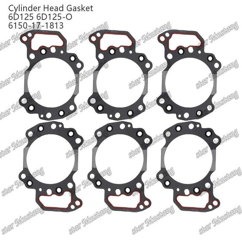 Gasketa głowicy cylindra 6D125 6D125-O 6150-17-1813 Do części zamiennych silników KUMATSU