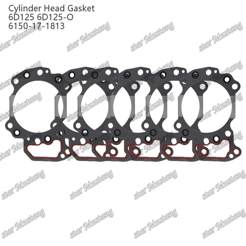 Gasketa głowicy cylindra 6D125 6D125-O 6150-17-1813 Do części zamiennych silników KUMATSU