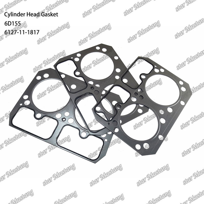 Gasketa głowicy cylindra 6D155 Metal 6127-11-1817 Do części zamiennych silników KUMATSU