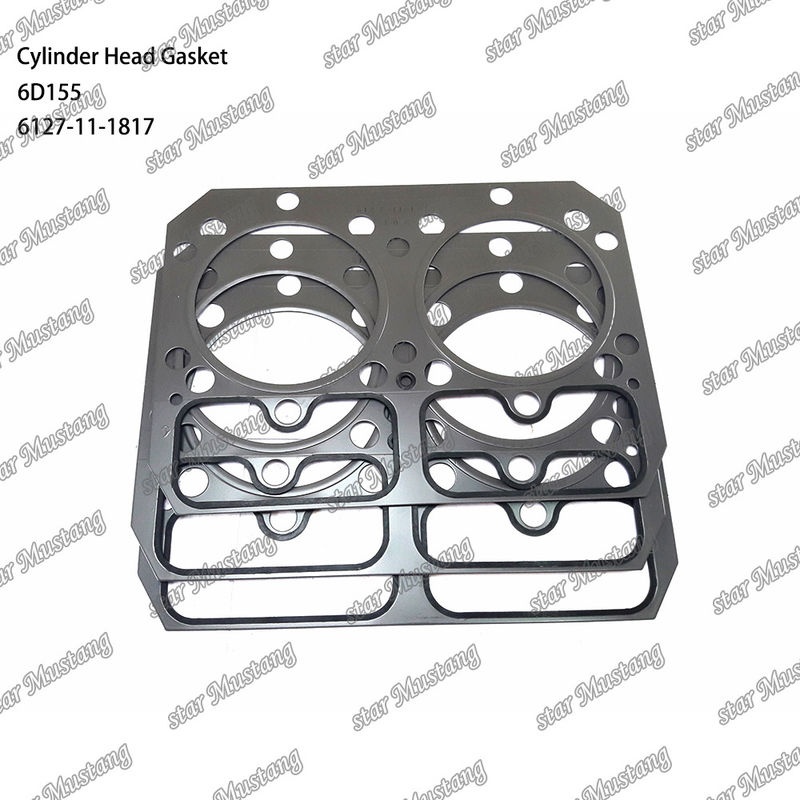 Gasketa głowicy cylindra 6D155 Metal 6127-11-1817 Do części zamiennych silników KUMATSU