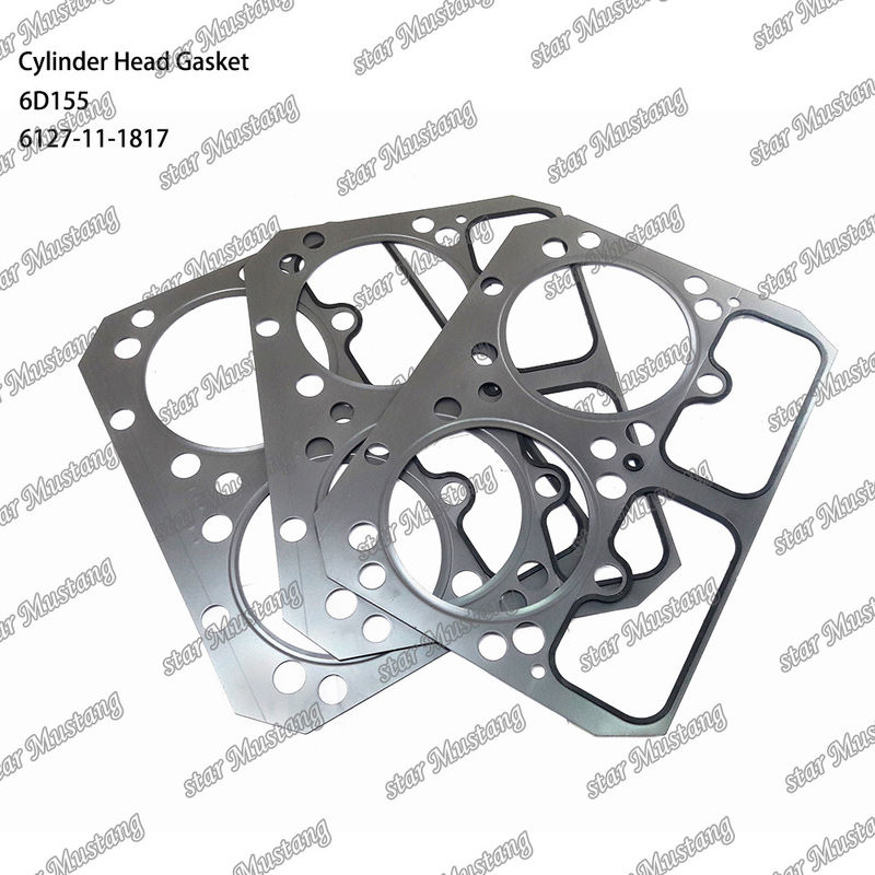 Gasketa głowicy cylindra 6D155 Metal 6127-11-1817 Do części zamiennych silników KUMATSU