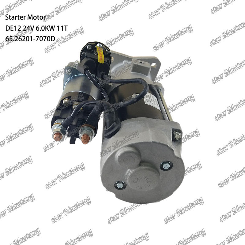 DE12 Silnik starterowy silnik 24V 6.0KW 11T 65.26201-7070D Do DOOSAN DAEWOO części zamienne silnika
