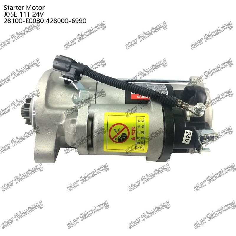 J05E Silnik starterowy 11T 24V 28100-E0080 428000-6990 Do części zamiennych silników HINO