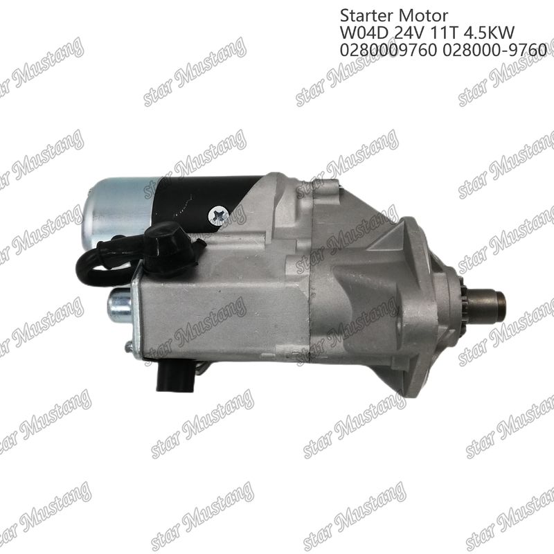 W04D Silnik starterowy 24V 11T 4.5KW 0280009760 028000-9760 Do części zamiennych silników HINO