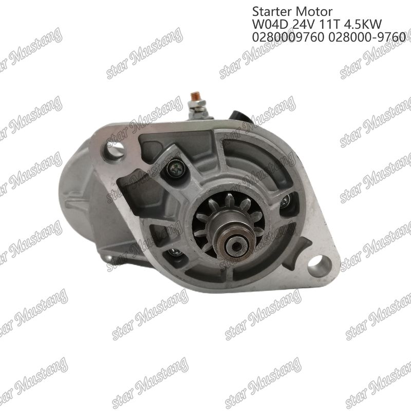 W04D Silnik starterowy 24V 11T 4.5KW 0280009760 028000-9760 Do części zamiennych silników HINO