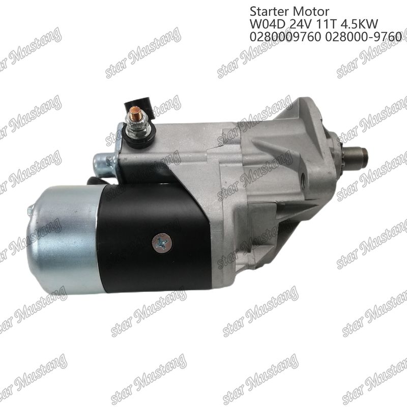 W04D Silnik starterowy 24V 11T 4.5KW 0280009760 028000-9760 Do części zamiennych silników HINO