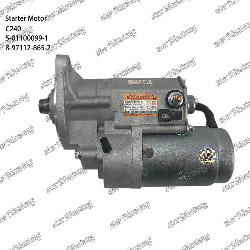 C240 Motor Starter Motor 9T 12V 5-81100099-1 8-97112-865-2 Do części zamiennych silników ISUZU