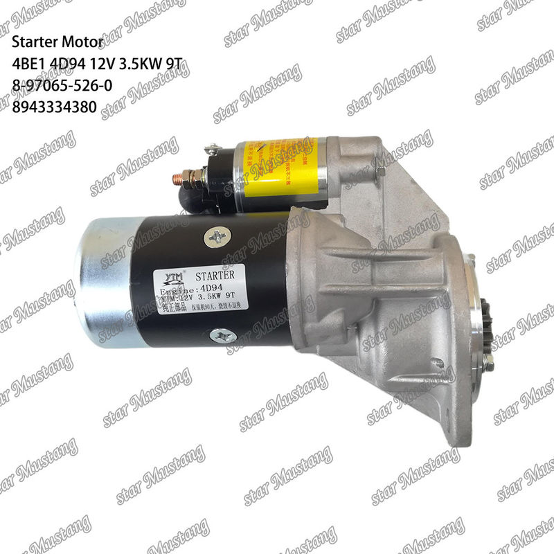 Silnik starterowy 4BE1 4D94 12V 9T 8-97065-526-0 8943334380 Nadaje się do części silników Komatsu